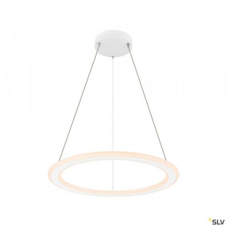 SLV 1007856 ONE FLAT PD, single, Pendelleuchte, Pendellänge 180 cm, 2700/3000 K, PHASE, weiß