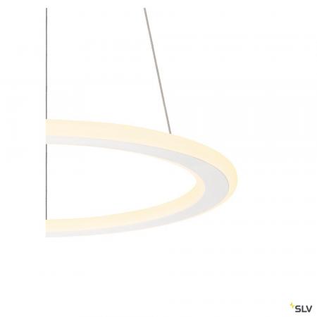 SLV 1007856 ONE FLAT PD, single, Pendelleuchte, Pendellänge 180 cm, 2700/3000 K, PHASE, weiß