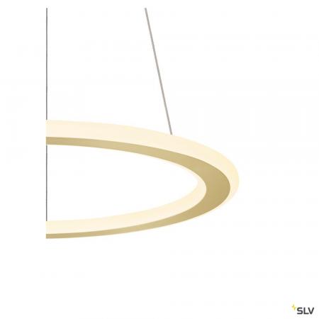 SLV 1007857 ONE FLAT PD, single, Pendelleuchte, Pendellänge 180 cm, 2700/3000 K, PHASE, messing
