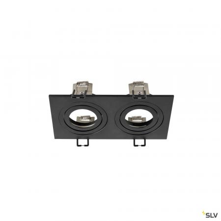 SLV 1008007 NEW TRIA® 155, Deckeneinbauring, L: 17 B: 9 H: 4 cm, zweiflammig, IP 20, schwarz