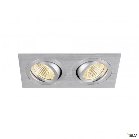 SLV 1008009 NEW TRIA® 155, Deckeneinbauring, L: 17 B: 9 H: 4 cm, zweiflammig, IP 20, aluminium
