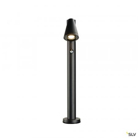 SLV 1008014 T-TUBE 70 POLE, Outdoor Stehleuchte, GU10, single, Sensor, IP44, max. 10 W, schwarz