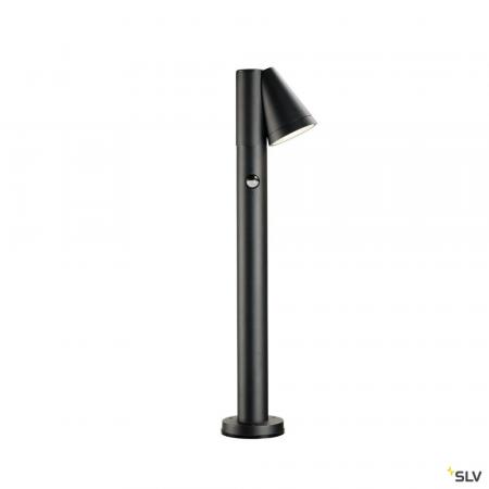 SLV 1008014 T-TUBE 70 POLE, Outdoor Stehleuchte, GU10, single, Sensor, IP44, max. 10 W, schwarz
