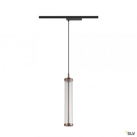 SLV 1008043 QUIMERA, 1~ Pendelleuchte, Pendellänge 150 cm, 2700 K, PHASE, dunkel kupfer