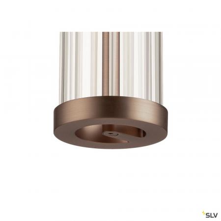 SLV 1008043 QUIMERA, 1~ Pendelleuchte, Pendellänge 150 cm, 2700 K, PHASE, dunkel kupfer