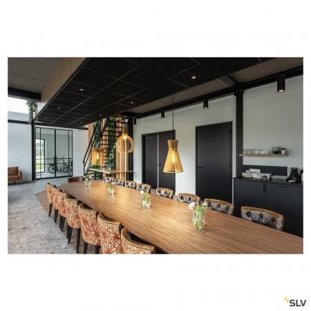 SLV 1008047 WUD, Pendelleuchte, E27, cylindrical, offenes Kabelende, 1 x max. 60 W, schwarz