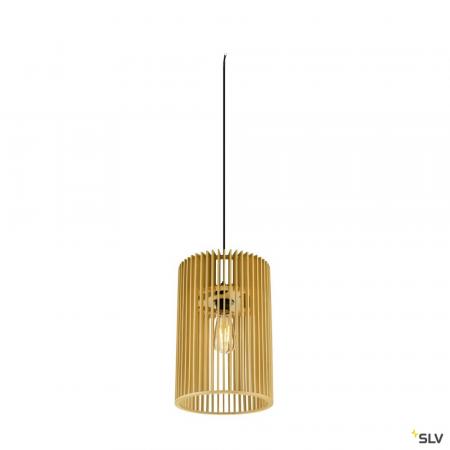 SLV 1008047 WUD, Pendelleuchte, E27, cylindrical, offenes Kabelende, 1 x max. 60 W, schwarz