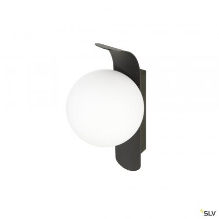 SLV 1008124 SUN, Wandaufbauleuchte, rund, 1x max. 40 W, LED-Leuchtmittel, G9, PHASE, schwarz