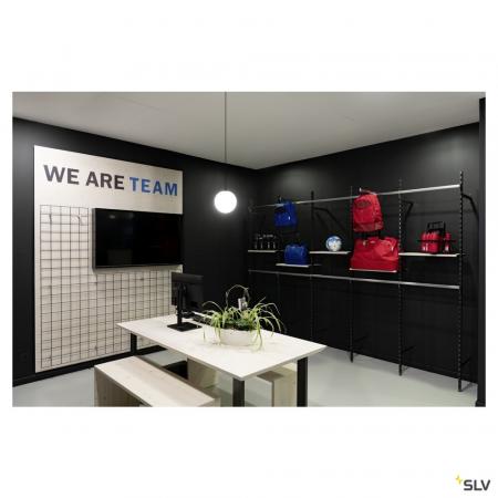 SLV 1008139 SUN 20, Pendelleuchte, E27, offenes Kabelende, 1x max. 40 W, matt schwarz