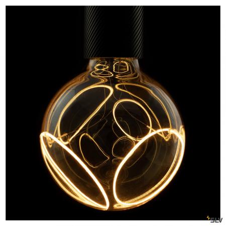 SLV 1008159 LED Globe 125 2x slanting Soft Curve, LED-Leuchtmittel, smokey, E27, PHASE, 6 W, 1900 K