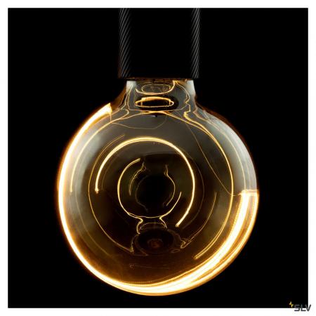 SLV 1008161 LED Illusion Globe 125 Crescent slanting, LED-Leuchtmittel, smokey, E27, PHASE, 6 W, 1900 K