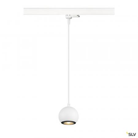 SLV 1008171 LIGHT EYE® 90, 3~ Pendelleuchte, GU10, Pendellänge 150 cm, 1x max. 6 W, matt weiß