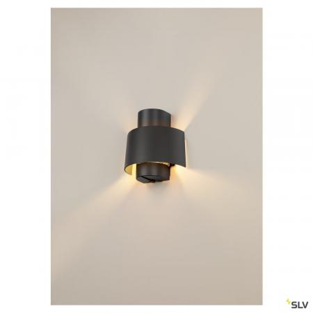 SLV 1008197 PHOTONI CYL, Wandaufbauleuchte, zylindrisch, 1x max. 13 W, E27, schwarz