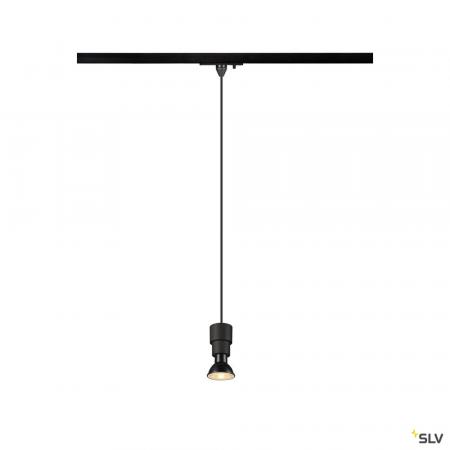 SLV 1008207 PURI 2.0 Basic, 1~ Pendelleuchte, GU10, Pendellänge 200 cm, 1x max. 6 W, schwarz