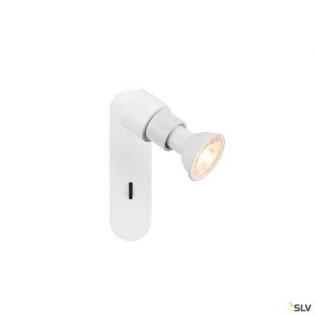 SLV 1008230 PURI 2.0 Basic, Wand- und Deckenaufbauleuchte, Schalter, rund, 1x max. 6 W GU10, weiß