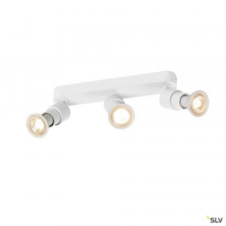 SLV 1008234 PURI 2.0 Basic, Wand- und Deckenaufbauleuchte, long, rund, 3 x max. 6 W GU10, weiß