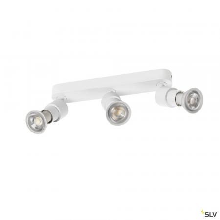 SLV 1008234 PURI 2.0 Basic, Wand- und Deckenaufbauleuchte, long, rund, 3 x max. 6 W GU10, weiß