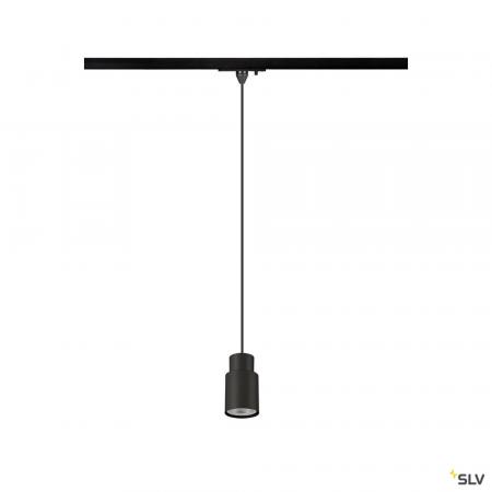 SLV 1008254 PURI 2.0 Tube, 1~ Pendelleuchte, GU10, Pendellänge 200 cm, 1x max. 6 W, schwarz