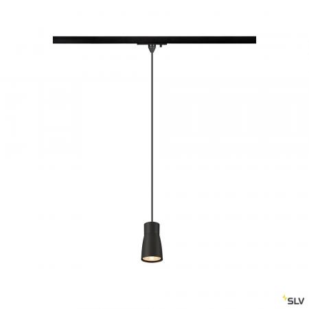 SLV 1008262 PURI 2.0 Dome, 1~ Pendelleuchte, GU10, Pendellänge 200 cm, 1x max. 6 W, schwarz