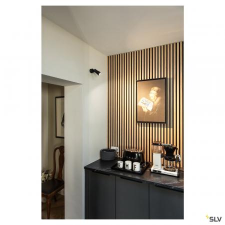 SLV 1008288 PURI 2.0 Cone, Wand- und Deckenaufbauleuchte, 1x max. 6 W GU10, schwarz