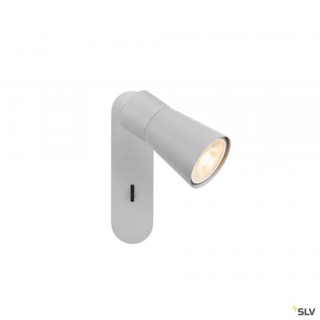 SLV 1008303 PURI 2.0 Cone, Wand- und Deckenaufbauleuchte, Schalter, rechteckig, 1x max. 6 W GU10, grau