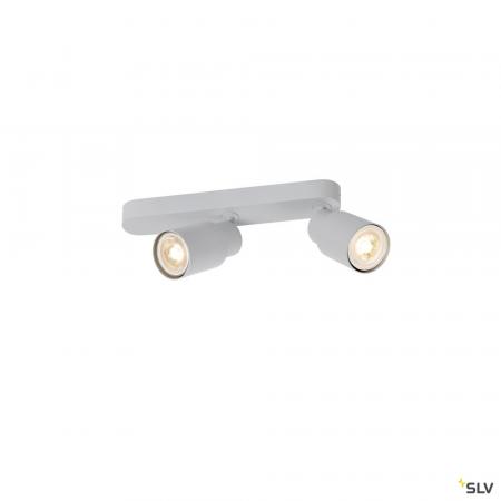 SLV 1008311 PURI 2.0 Tube, Wand- und Deckenaufbauleuchte, asymmetrisch, 2 x max. 6 W GU10, grau