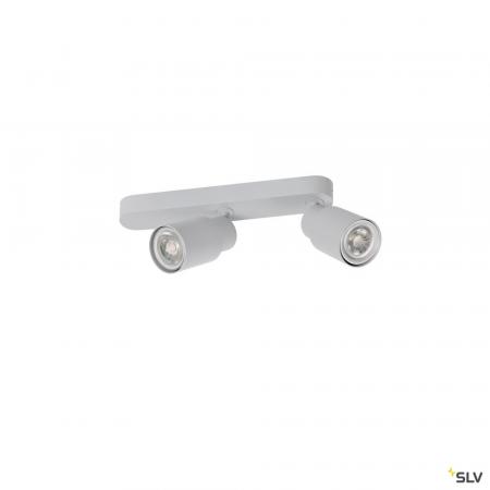 SLV 1008311 PURI 2.0 Tube, Wand- und Deckenaufbauleuchte, asymmetrisch, 2 x max. 6 W GU10, grau