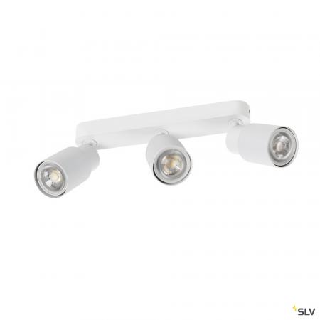 SLV 1008322 PURI 2.0 Tube, Wand- und Deckenaufbauleuchte, long, 3 x max. 6 W GU10, weiß