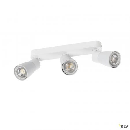 SLV 1008330 PURI 2.0 Dome, Wand- und Deckenaufbauleuchte, long, 3 x max. 6 W GU10, weiß