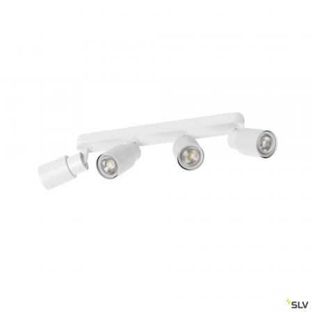 SLV 1008346 PURI 2.0 Tube, Wand- und Deckenaufbauleuchte, long, 4 x max. 6 W GU10, weiß