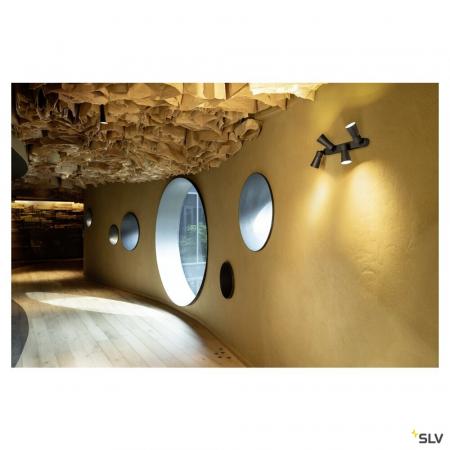 SLV 1008348 PURI 2.0 Cone, Wand- und Deckenaufbauleuchte, long, 4 x max. 6 W GU10, schwarz