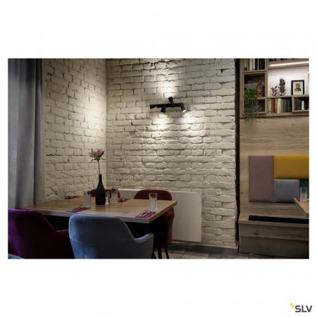 SLV 1008352 PURI 2.0 Dome, Wand- und Deckenaufbauleuchte, long, 4 x max. 6 W GU10, schwarz