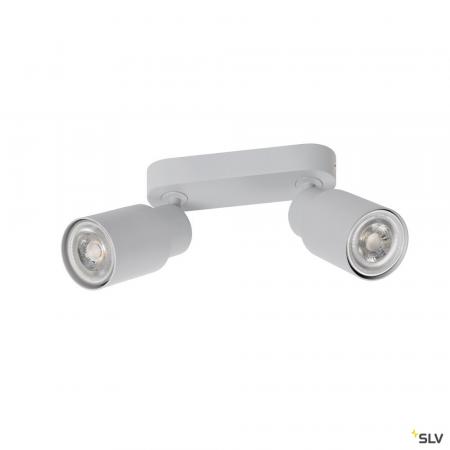 SLV 1008364 PURI 2.0 Tube, Wand- und Deckenaufbauleuchte, long, 2 x max. 6 W GU10, grau