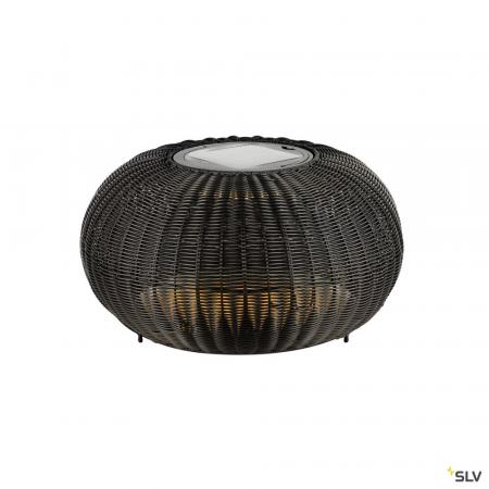 SLV 1008388 ADEGAN, Outdoor Stehleuchte, flat, Solar, 2200 K, IP65, schwarz