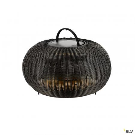 SLV 1008388 ADEGAN, Outdoor Stehleuchte, flat, Solar, 2200 K, IP65, schwarz