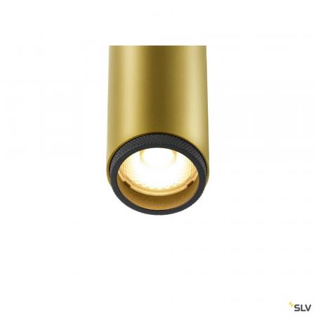 SLV 1008404 GRIP! S, 1~ Spot, zylindrisch, 2000-3000 K, 11 W, Dim-to-Warm, PHASE, 29°, gold / schwarz