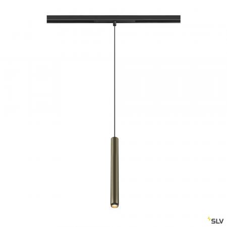 SLV 1008457 GRIP! S, 48V Pendelleuchte, Pendellänge 200 cm, 2700 K, 29°, DALI, bronze / schwarz