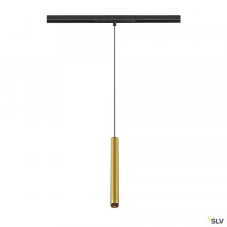 SLV 1008458 GRIP! S, 48V Pendelleuchte, Pendellänge 200 cm, 2700 K, 29°, DALI, gold / schwarz