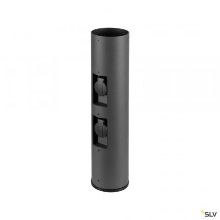 SLV 1008474 M-POL 60 Pole, Poller, zwei Steckdosen, anthrazit, 53,4 cm