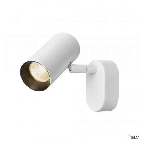 SLV 1008715 NOBLO®, Wand- und Deckenaufbauleuchte, single, rund, 2700 K, 6 W, PHASE, 32°, weiß
