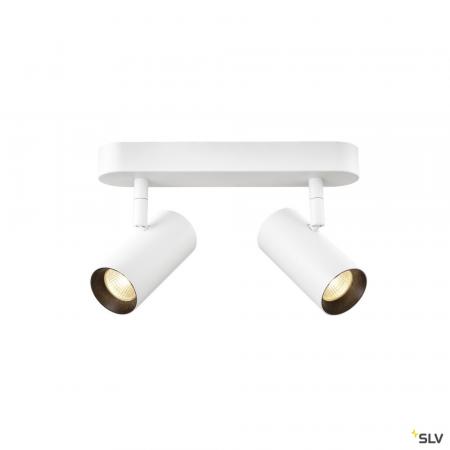 SLV 1008716 NOBLO®, Wand- und Deckenaufbauleuchte, double, rund, 2700 K, 12 W, PHASE, 32°, weiß