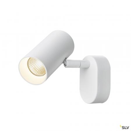 SLV 1008715 NOBLO®, Wand- und Deckenaufbauleuchte, single, rund, 2700 K, 6 W, PHASE, 32°, weiß