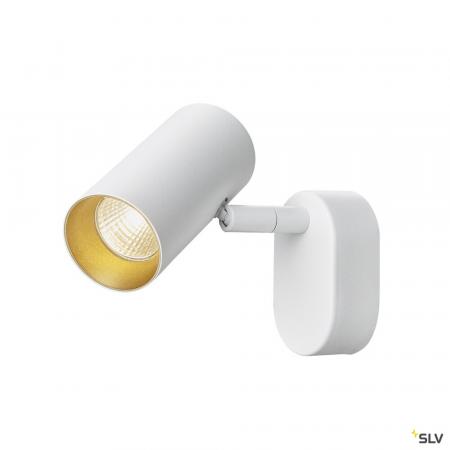 SLV 1008715 NOBLO®, Wand- und Deckenaufbauleuchte, single, rund, 2700 K, 6 W, PHASE, 32°, weiß