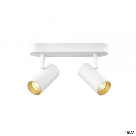 SLV 1008716 NOBLO®, Wand- und Deckenaufbauleuchte, double, rund, 2700 K, 12 W, PHASE, 32°, weiß