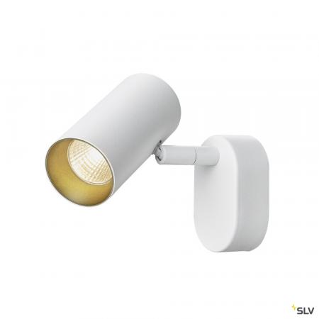 SLV 1008715 NOBLO®, Wand- und Deckenaufbauleuchte, single, rund, 2700 K, 6 W, PHASE, 32°, weiß