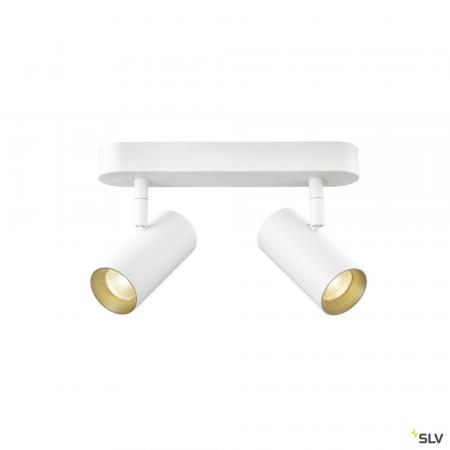 SLV 1008716 NOBLO®, Wand- und Deckenaufbauleuchte, double, rund, 2700 K, 12 W, PHASE, 32°, weiß