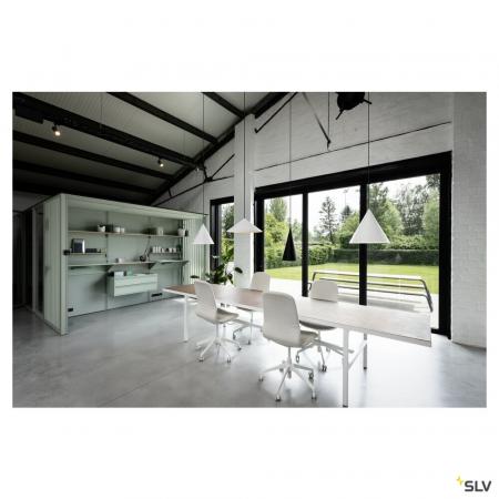 SLV 1008506 MAGICO 55, Pendelleuchte, E27, Pendellänge 180 cm, 1x max. 10 W, matt weiß