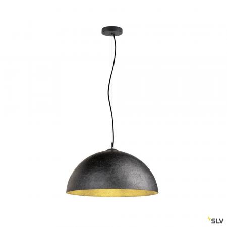 SLV 1008535 FORCHINI 50, Pendelleuchte, E27, Pendellänge 150 cm, 1x max. 40 W, matt schwarz / matt gold