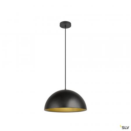 SLV 1008536 FORCHINI M 40, Pendelleuchte, E27, Pendellänge 150 cm, 1x max. 40 W, matt schwarz / matt gold