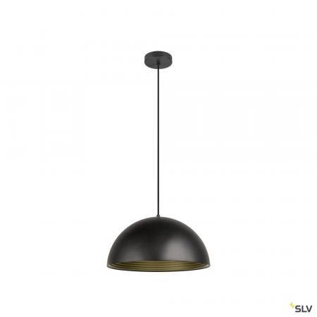 SLV 1008536 FORCHINI M 40, Pendelleuchte, E27, Pendellänge 150 cm, 1x max. 40 W, matt schwarz / matt gold